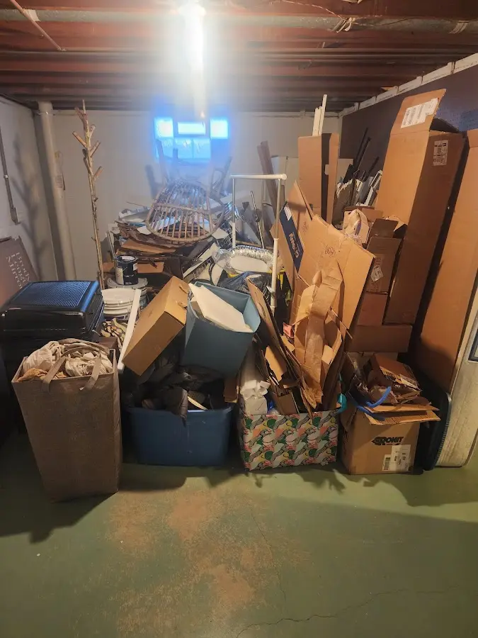 Roll-off dumpster container at job site for 40 Yard Dumpster Rental in Amherst